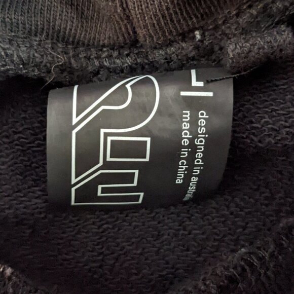 Penguin Crop, Roll Hem, Gold Trim, Heavy Hoodie - Picture 5 of 5